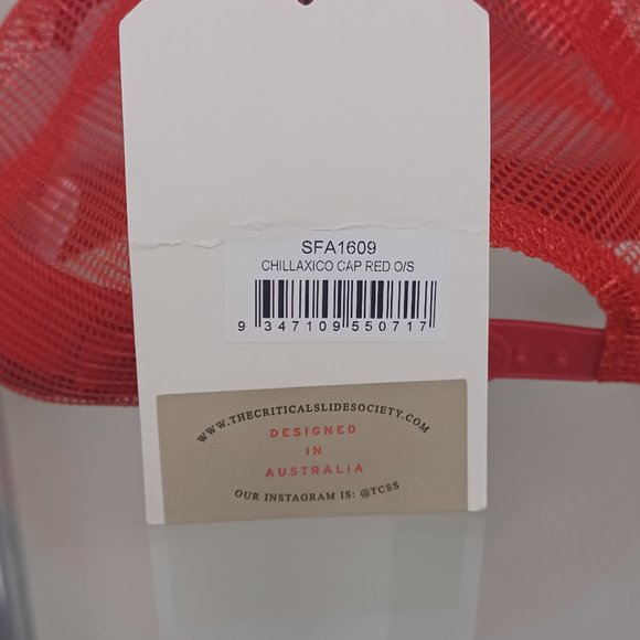 Critical Slide Society - Men's Cap Beach Style-  Chilaxico - Red O/S - Picture 2 of 2